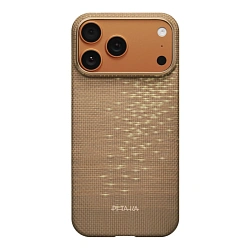 Клип-кейс (накладка) Pitaka Ultra-Slim Case для Apple iPhone 17 Pro Max кевлар (арамид), золотой (KI1707AG)