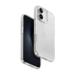 Клип-кейс (накладка) UNIQ Air Fender для Apple iPhone 16 (Уценка) прозрачный (хорошее состояние, мелкие царапины)