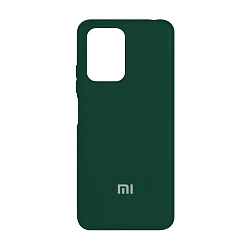 Клип-кейс (накладка) Silicone cover закрытый для Xiaomi Poco X4 GT силикон, тёмно-зелёный