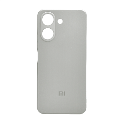 Клип-кейс (накладка) для Xiaomi Redmi 13C / Poco C65 пластик, силикон, серебристый