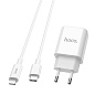 Сетевое зарядное устройство + кабель Lightning Hoco C71A 18 Вт, белый - 2