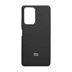 Клип-кейс (накладка) Silicone cover закрытый для Xiaomi Redmi Note 10 Pro силикон, чёрный