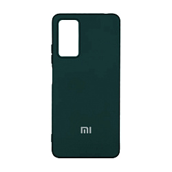 Клип-кейс (накладка) Silicone cover закрытый для Xiaomi Redmi Note 11 Pro силикон, тёмно-зелёный