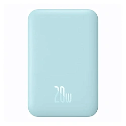 Внешний аккумулятор с беспроводной зарядкой Baseus Magnetic Mini Wireless Fast Charge 6000 мАч 20 Вт (Уценка) голубой