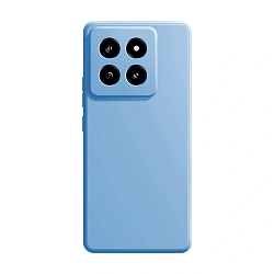 Клип-кейс (накладка) Silicone cover закрытый для Xiaomi 14T Pro силикон, голубой