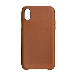 Клип-кейс (накладка) K-DOO Noble Collection для Apple iPhone Xr кожа, коричневый