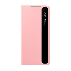 Чехол-книжка Samsung Smart Clear View Cover для Samsung Galaxy S21 Plus полиуретан, поликарбонат, розовый