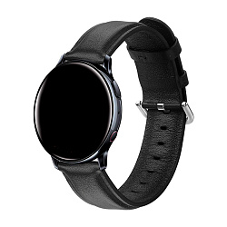 Ремешок для Samsung Watch 20mm кожа чёрный