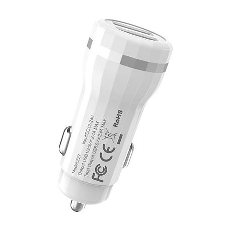 Автомобильное зарядное устройство + кабель Micro Hoco Z27 12 Вт, - 3