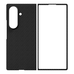 Клип-кейс (накладка) uBear Supreme Mag Case для Samsung Galaxy Z Fold8 Ultra (Уценка) чёрно-серый (полоска)