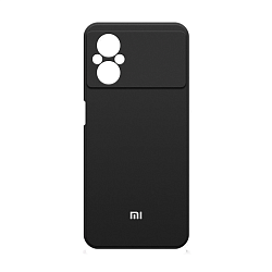 Клип-кейс (накладка) Silicone cover закрытый для Xiaomi Poco M5 силикон, чёрный