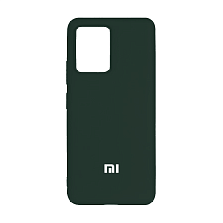Клип-кейс (накладка) Silicone cover закрытый для Xiaomi Redmi Note 12 силикон, тёмно-зелёный