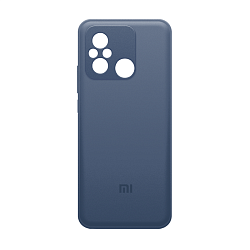 Клип-кейс (накладка) для Xiaomi Redmi 12C / Poco C55 пластик, силикон, синий