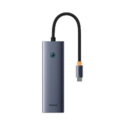 Адаптер-разветвитель для компьютера Baseus Ultrajoy Series 4-Port USB-C HUB (4в1) серый