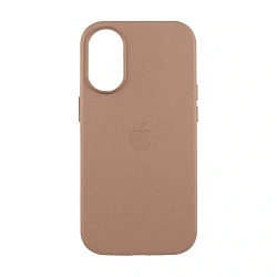 Клип-кейс (накладка) Leather Case MagSafe для Apple iPhone 16 кожа, коричневый
