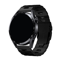 Блочный браслет (звенья) ZN38 для Samsung Watch 22mm титан чёрный