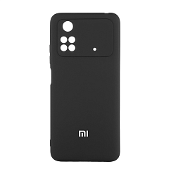 Клип-кейс (накладка) для Xiaomi Poco M4 Pro силикон, чёрный