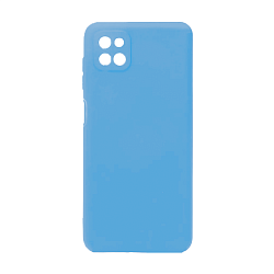 Клип-кейс (накладка) Без лого для Samsung Galaxy A22s / A22 5G силикон, голубой