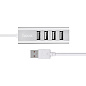 Адаптер-разветвитель для компьютера Hoco HB1 USB-A (4в1) серебристый - 3