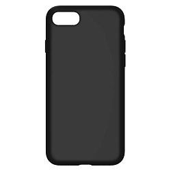 Клип-кейс (накладка) для Apple iPhone 7 / 8 / SE 2020 / 2022 силикон, чёрный матовый