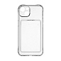 Клип-кейс (накладка) с визитницей для Apple iPhone 15 силикон, прозрачный