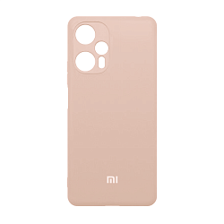 Клип-кейс (накладка) Silicone cover закрытый для Xiaomi Redmi Note 12 Turbo / Poco F5 5G силикон, пудровый