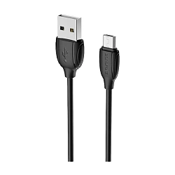Дата-кабель Borofone BX19 Micro 1 м, чёрный