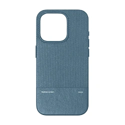 Клип-кейс (накладка) Native Union (Re) Classic Case для Apple iPhone 16 Pro полиуретан, поликарбонат, ткань, тёмно-синий