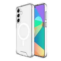 Клип-кейс (накладка) Space MagSafe для Samsung Galaxy A57 полиуретан, поликарбонат, прозрачный