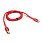 Дата-кабель Rofi Lenght Lightning 1.2 м, красный