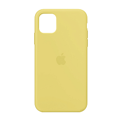 Клип-кейс (накладка) Silicone Case закрытый для Apple iPhone 11 силикон, жёлтый