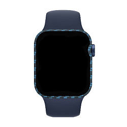 Чехол-бампер K-DOO Kevlar для Apple Watch 41mm кевлар (арамид), чёрно-синий (полоска)