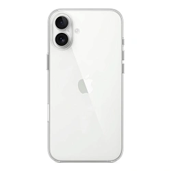 Клип-кейс (накладка) для Apple iPhone 16 силикон, прозрачный