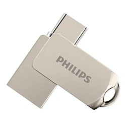 USB-флешка Philips 2-in-1 USB 3.2 - Type-C 256 ГБ (USB 3.2 (Type-C)) серебристый