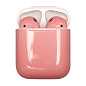 Беспроводные наушники Apple AirPods 2 с зарядным футляром светло-розовый