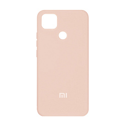Клип-кейс (накладка) Silicone cover закрытый для Xiaomi Redmi 9c силикон, пудровый