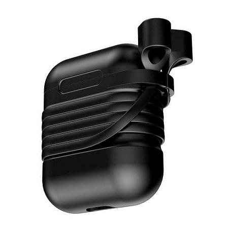 Кобура Baseus Silicone для Apple AirPods 2018 / 2019 силикон, чёрный - 2