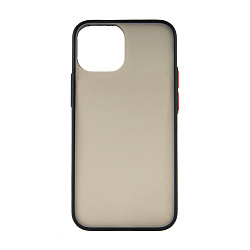 Клип-кейс (накладка) Shell для Apple iPhone 13 Mini пластик, затемнённый с чёрной рамкой