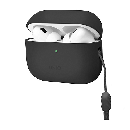 Кобура UNIQ Lino для Apple AirPods Pro 2 поликарбонат, силикон, серый - 3