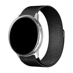 Миланский сетчатый браслет для Samsung Watch 20mm сталь чёрный