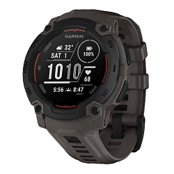 Умные часы Garmin Instinct 3 50mm Solar чёрный (угольно-чёрный ремешок)