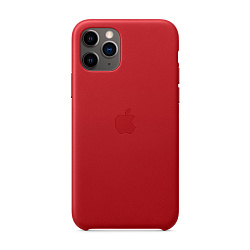 Клип-кейс (накладка) Apple Leather Case для Apple iPhone 11 Pro (Уценка) Red