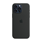 Клип-кейс (накладка) для Apple iPhone 15 Pro Max силикон, чёрный