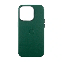 Клип-кейс (накладка) Leather Case MagSafe для Apple iPhone 16 Pro кожа, тёмно-зелёный