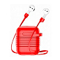 Кобура Baseus Silicone для Apple AirPods 2018 / 2019 силикон, красный - 4