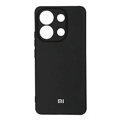 Клип-кейс (накладка) Silicone cover закрытый для Xiaomi Redmi Note 13 Pro 4G / Note 14S / Poco M6 Pro 4G   силикон, чёрный