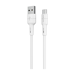 Дата-кабель Borofone BX30 Micro 1 м, белый