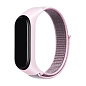 Спортивный ремешок для Mi Band 5 / 6 / 7 нейлон розовый