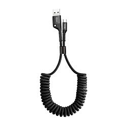 Дата-кабель Baseus Fish Eye Spring Type-C 1 м, чёрный