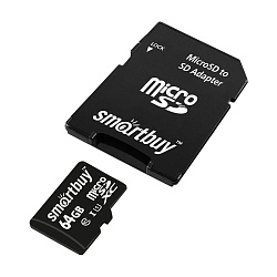 Карта памяти SmartBuy SB64GBSDCL10-01LE, 64 ГБ